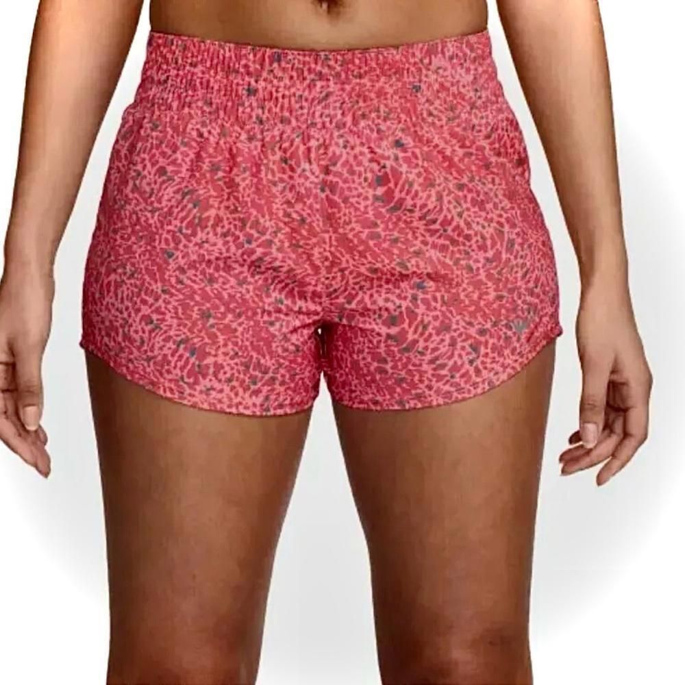 Nike Pink and Gray Athletic Shorts with Moisture-Wicking Fabric